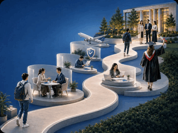 Student journey from first consultation to graduation